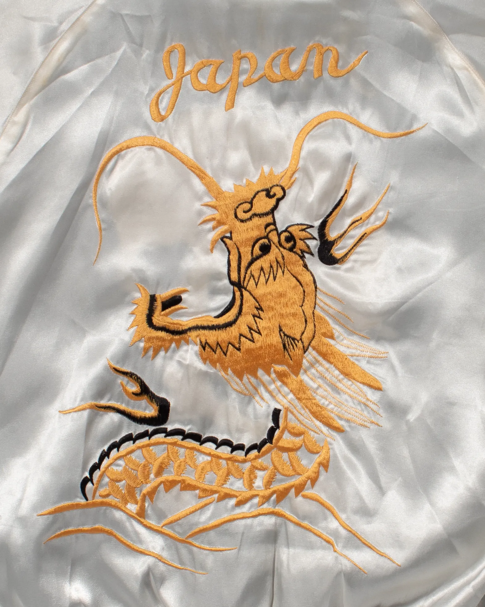 Japanese Repro Reversible Souvenir Jacket, Toyo Enterprises, Dark Blue with White Skull - S
