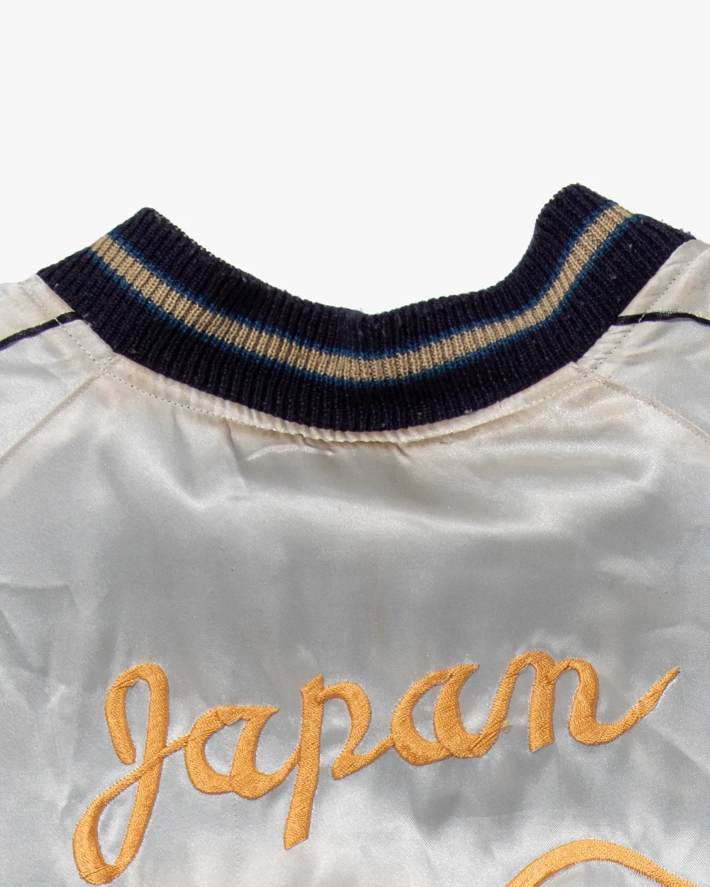 Japanese Repro Reversible Souvenir Jacket, Toyo Enterprises, Dark Blue with White Skull - S