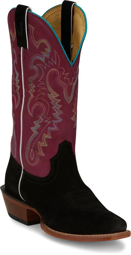 Justin® Women's Annie Up Mulberry Goat Leather Soled Cowgirl Boots