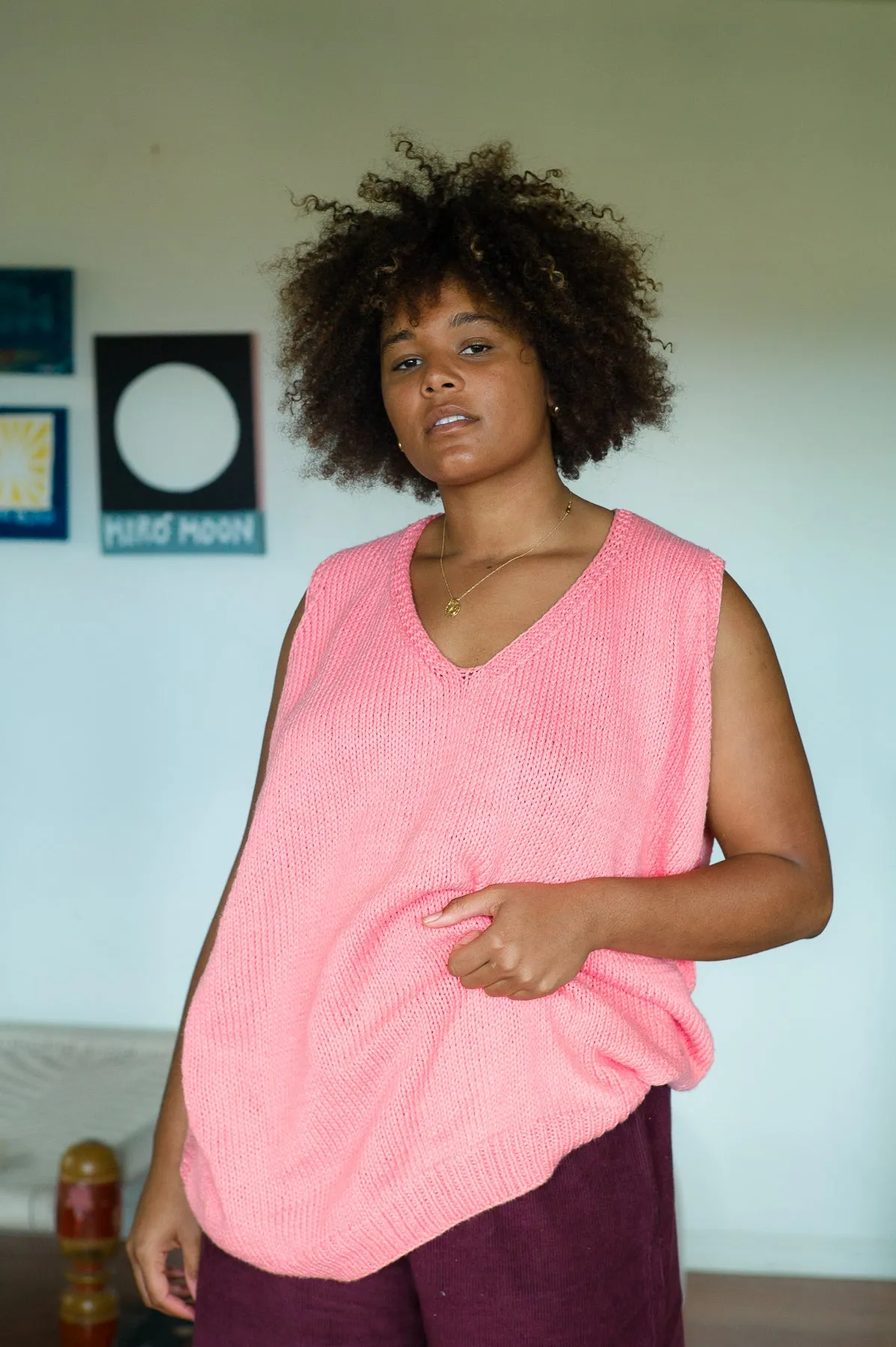 Kaia Knitted Vest - Candy