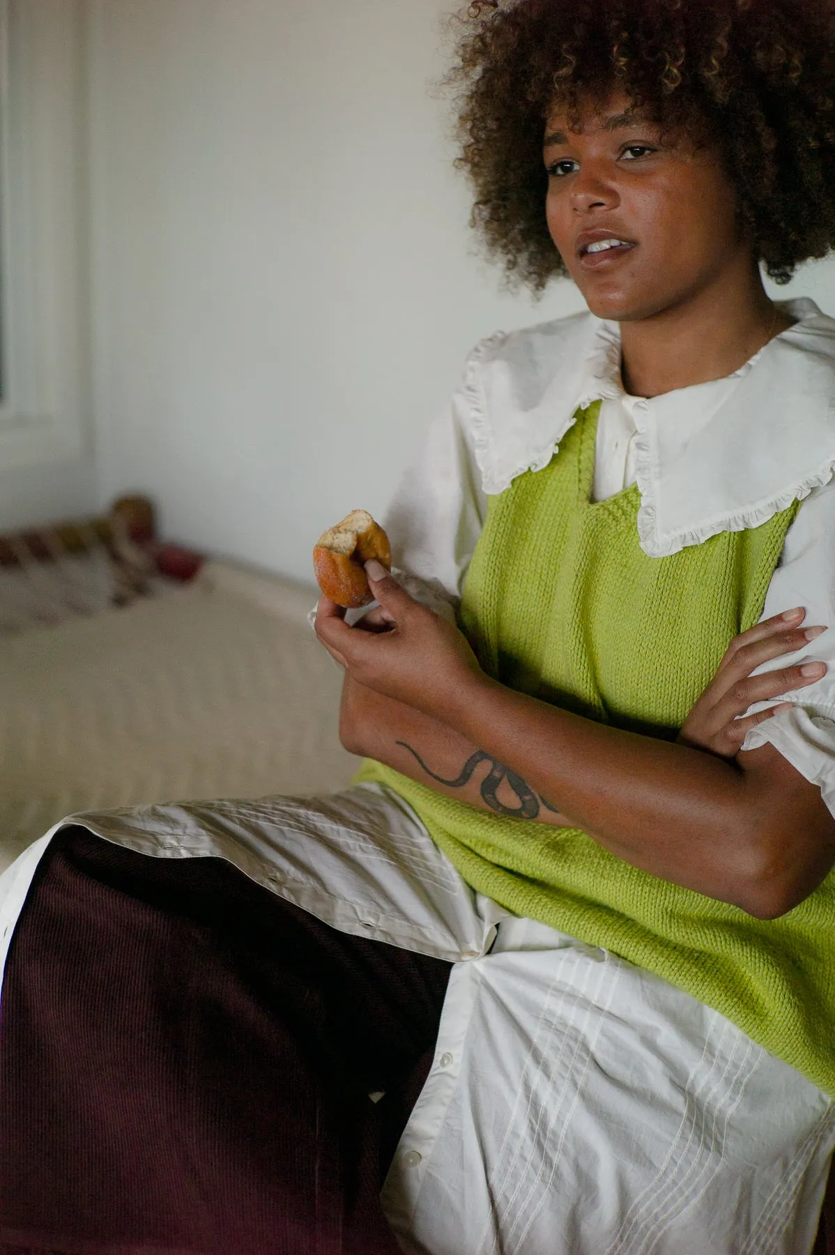 Kaia Knitted Vest - Lime