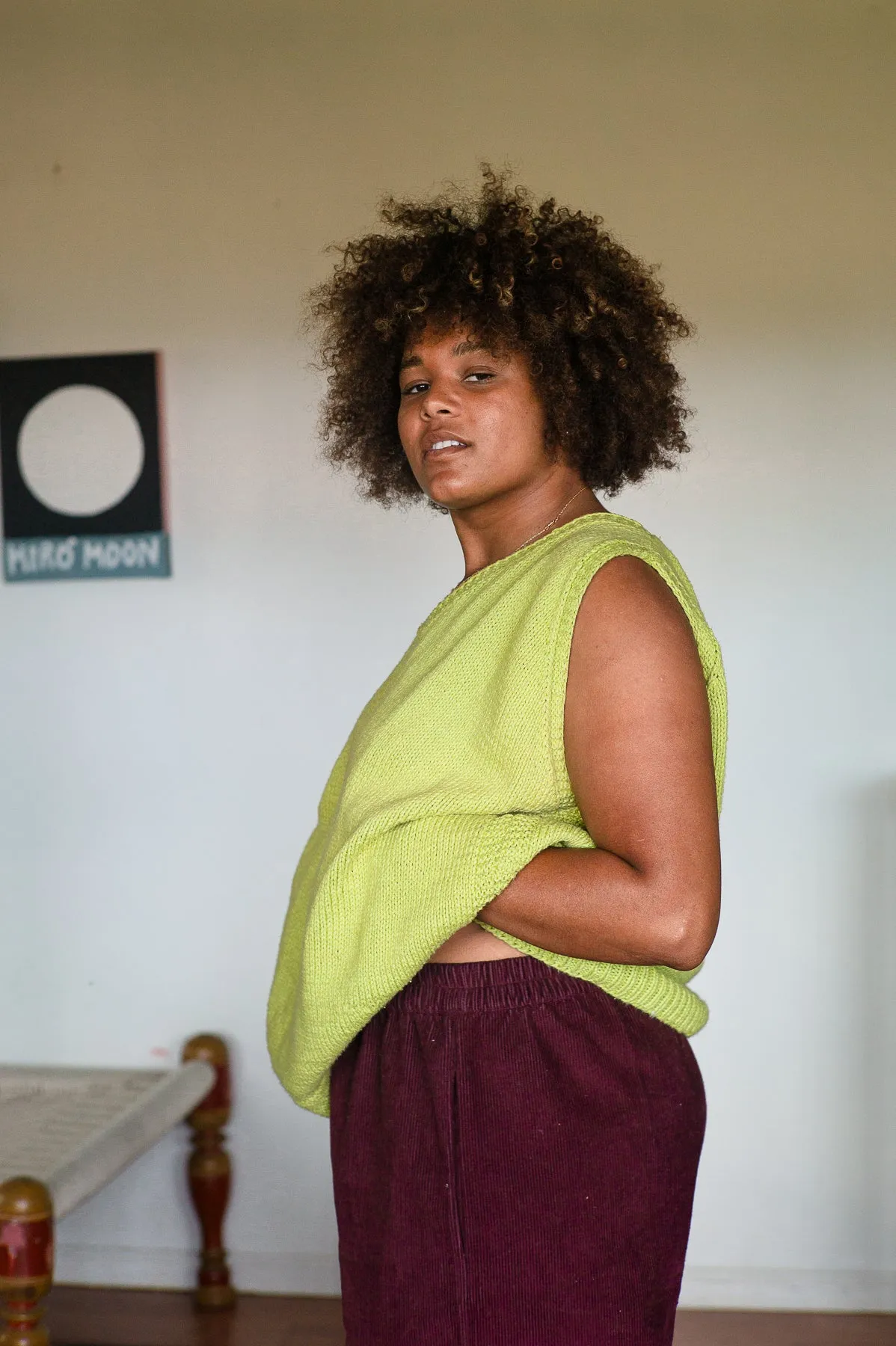 Kaia Knitted Vest - Lime