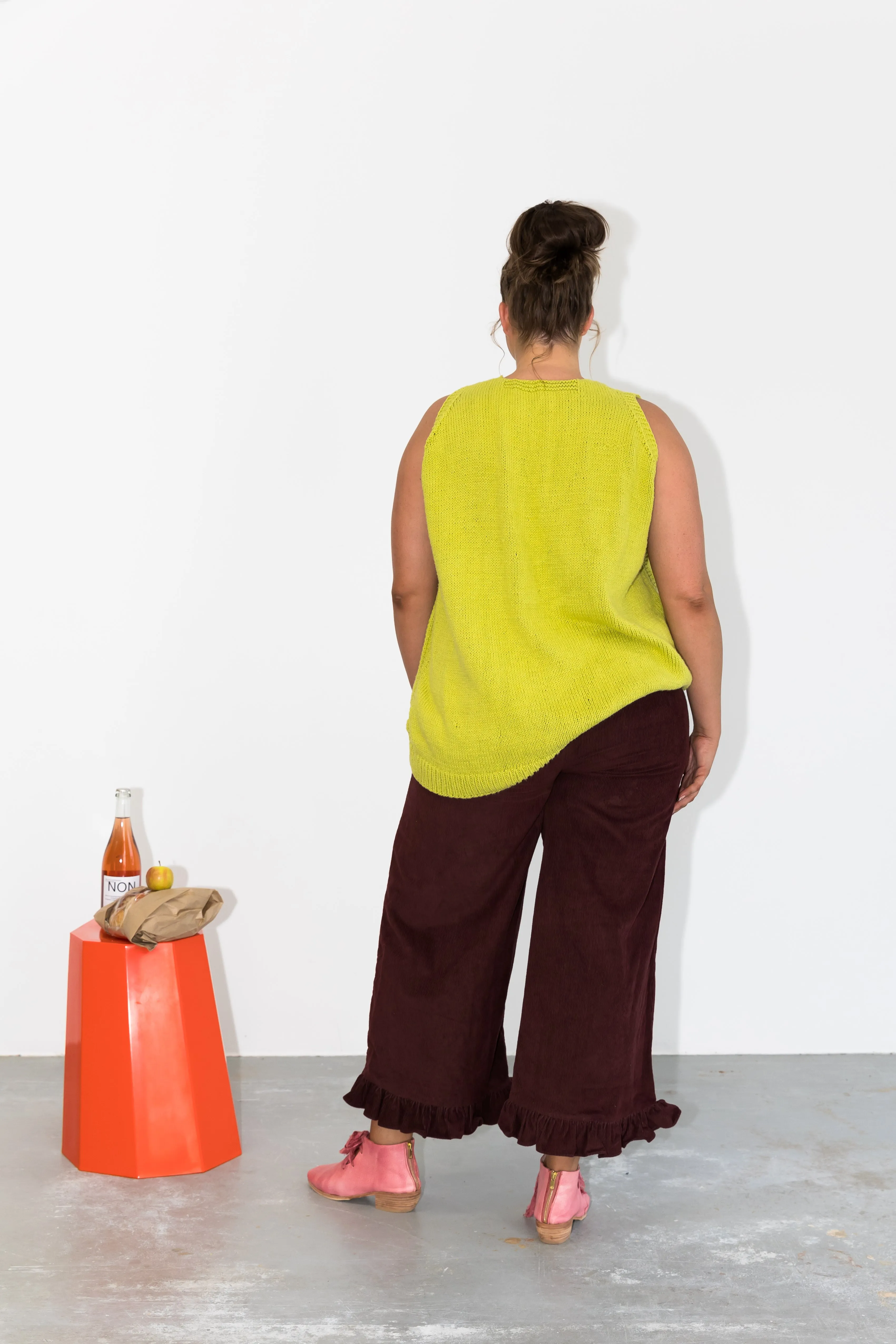 Kaia Knitted Vest - Lime