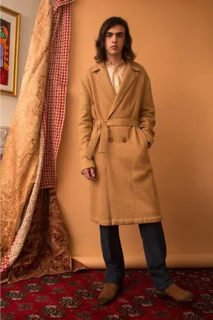 Lavanya Coodly Men's Wool Pierre Trench Coat in Tan, Black, or Navy