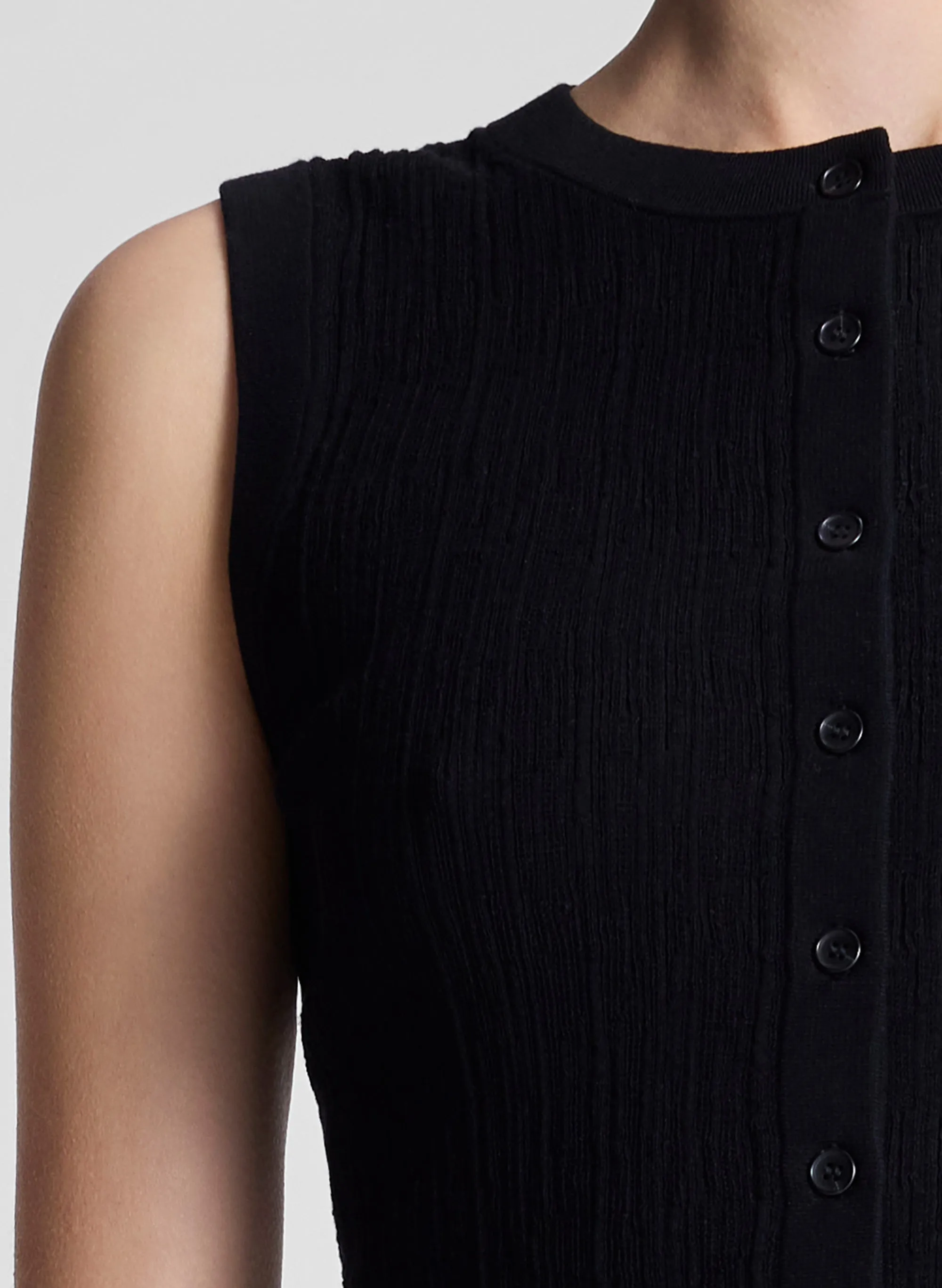 Lottie Cropped Fine Cotton Knit Top