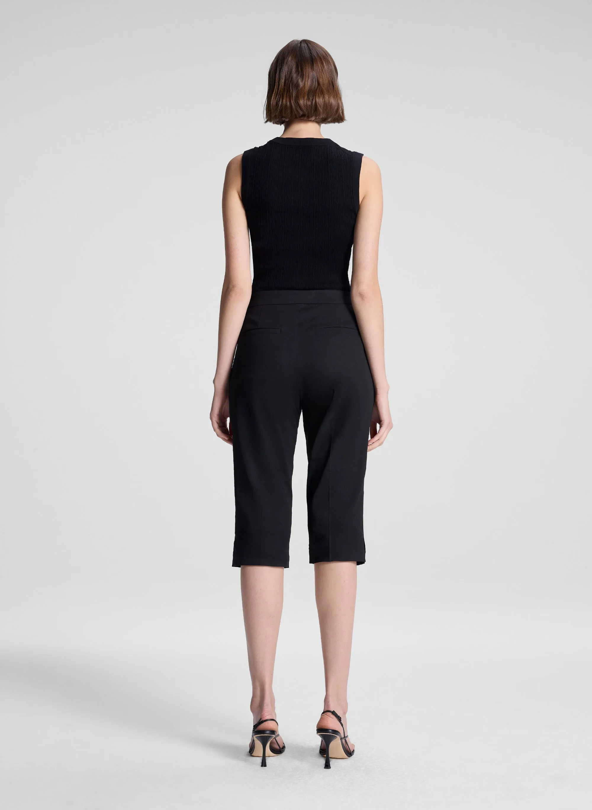 Lottie Cropped Fine Cotton Knit Top