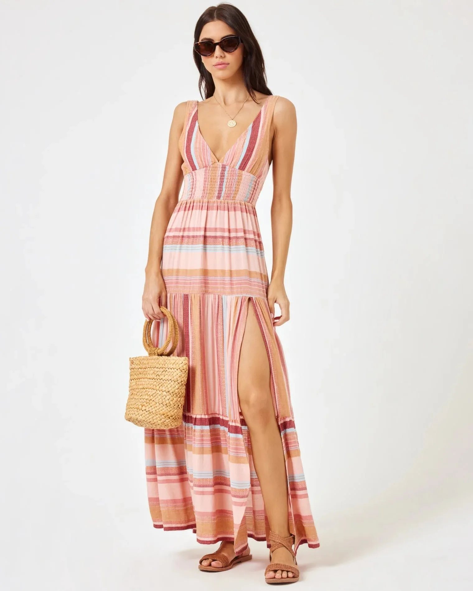 L*SPACE LILIKOI DRESS - SANTA MONICA STRIPES