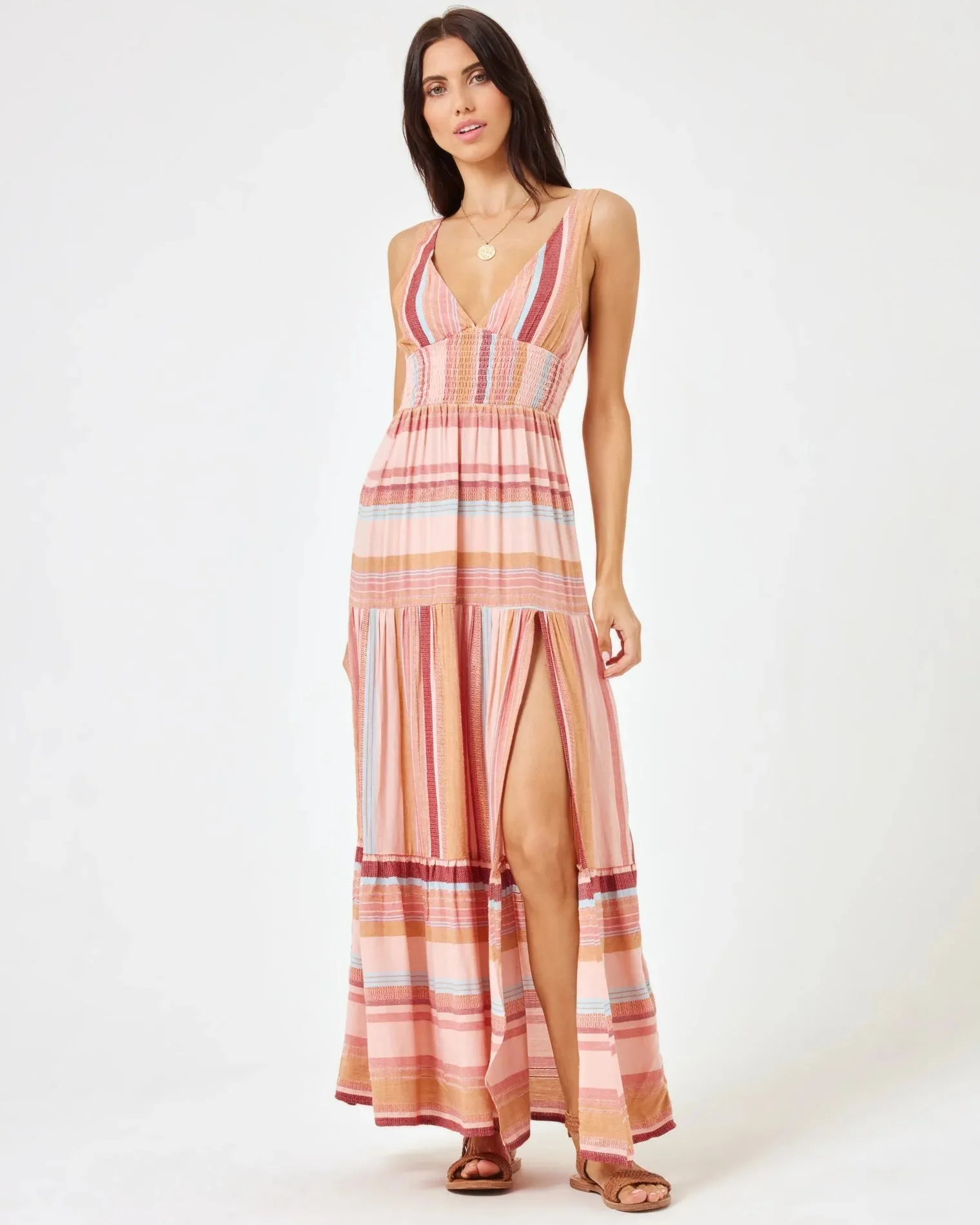 L*SPACE LILIKOI DRESS - SANTA MONICA STRIPES