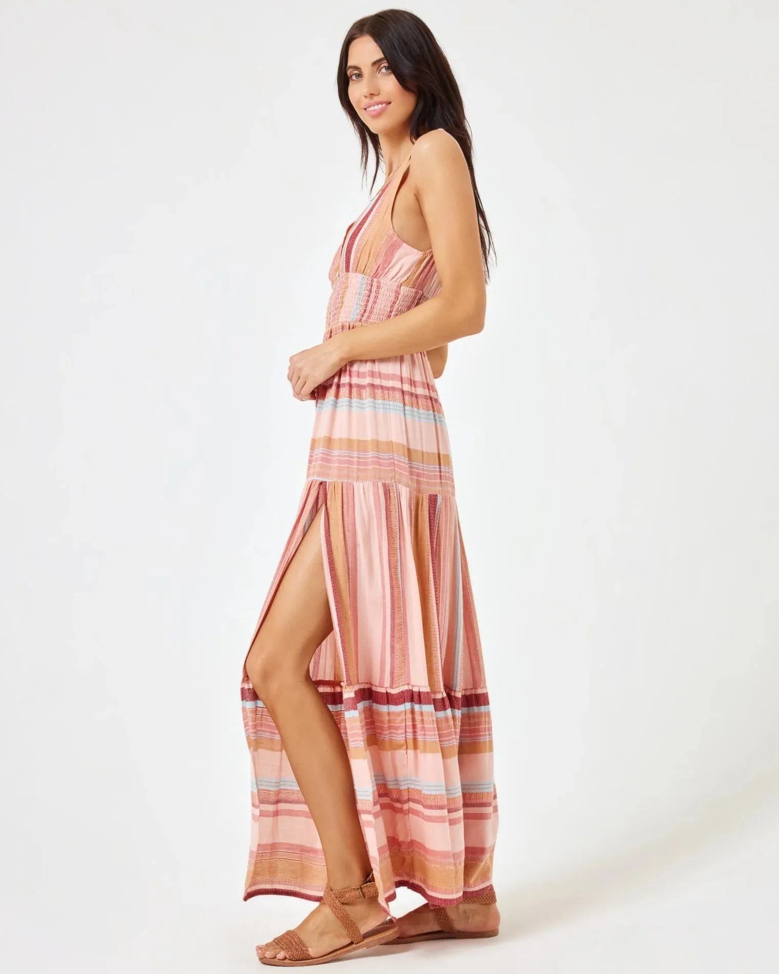 L*SPACE LILIKOI DRESS - SANTA MONICA STRIPES
