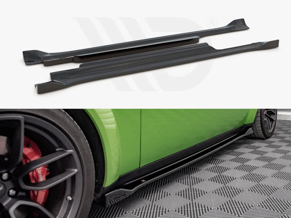 Maxton Design - SIDE SKIRTS DIFFUSERS DODGE CHALLENGER SRT HELLCAT WIDEBODY MK3