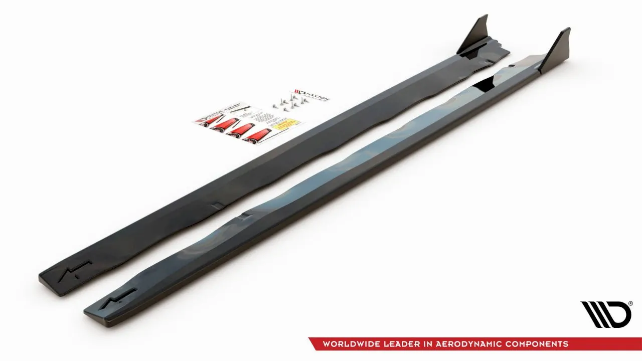 Maxton Design - SIDE SKIRTS DIFFUSERS   FLAPS FORD MUSTANG GT MK6 FACELIFT (2017-)
