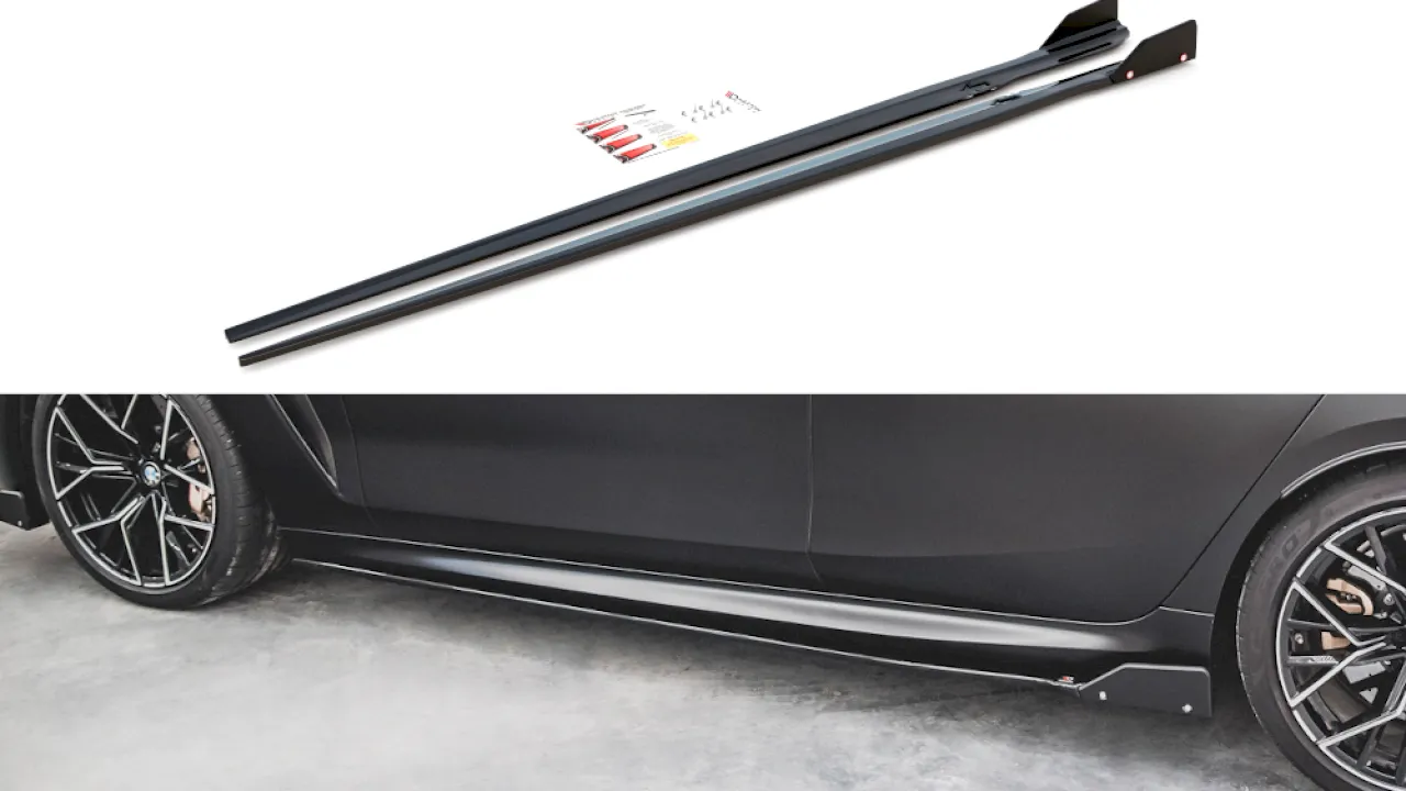 Maxton Design - SIDE SKIRTS DIFFUSERS V.1   FLAPS BMW M8 GRAN COUPE F93 / 8 GRAN COUPE M-PACK G16