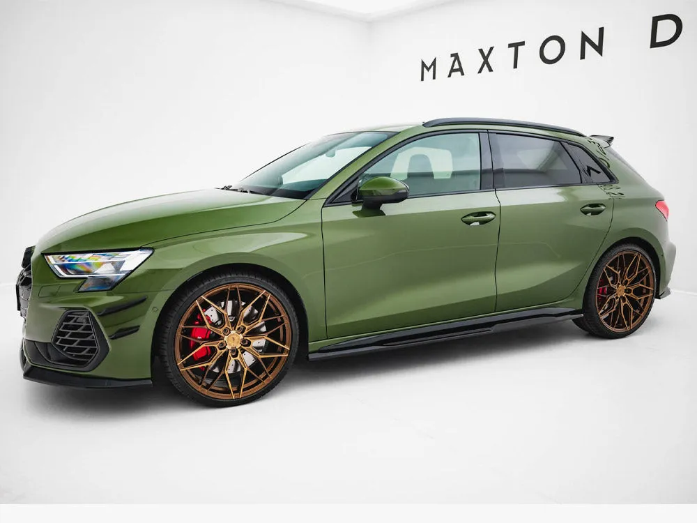Maxton Design - Side Skirts Diffusers V.2 Audi S3 Sportback / A3 S-Line Sportback 8Y Facelift
