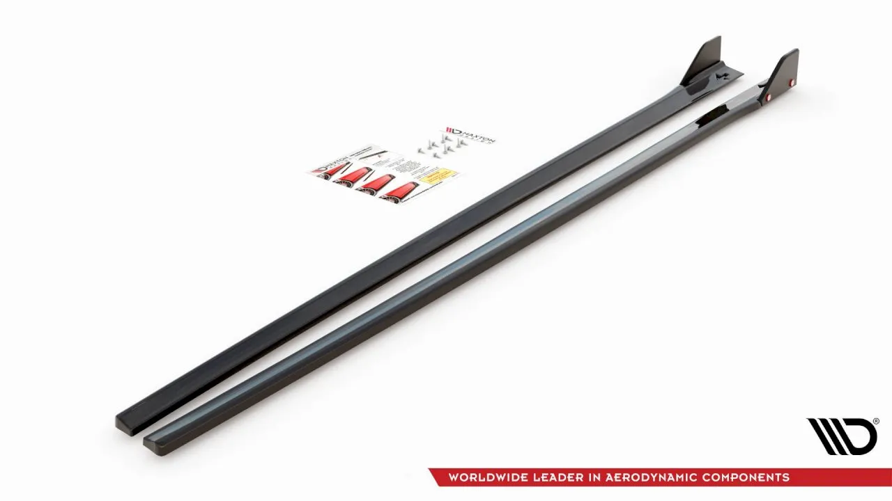 Maxton Design - SIDE SKIRTS DIFFUSERS V.5   FLAPS HYUNDAI I30 N MK3 / MK3 FL HATCHBACK / FASTBACK