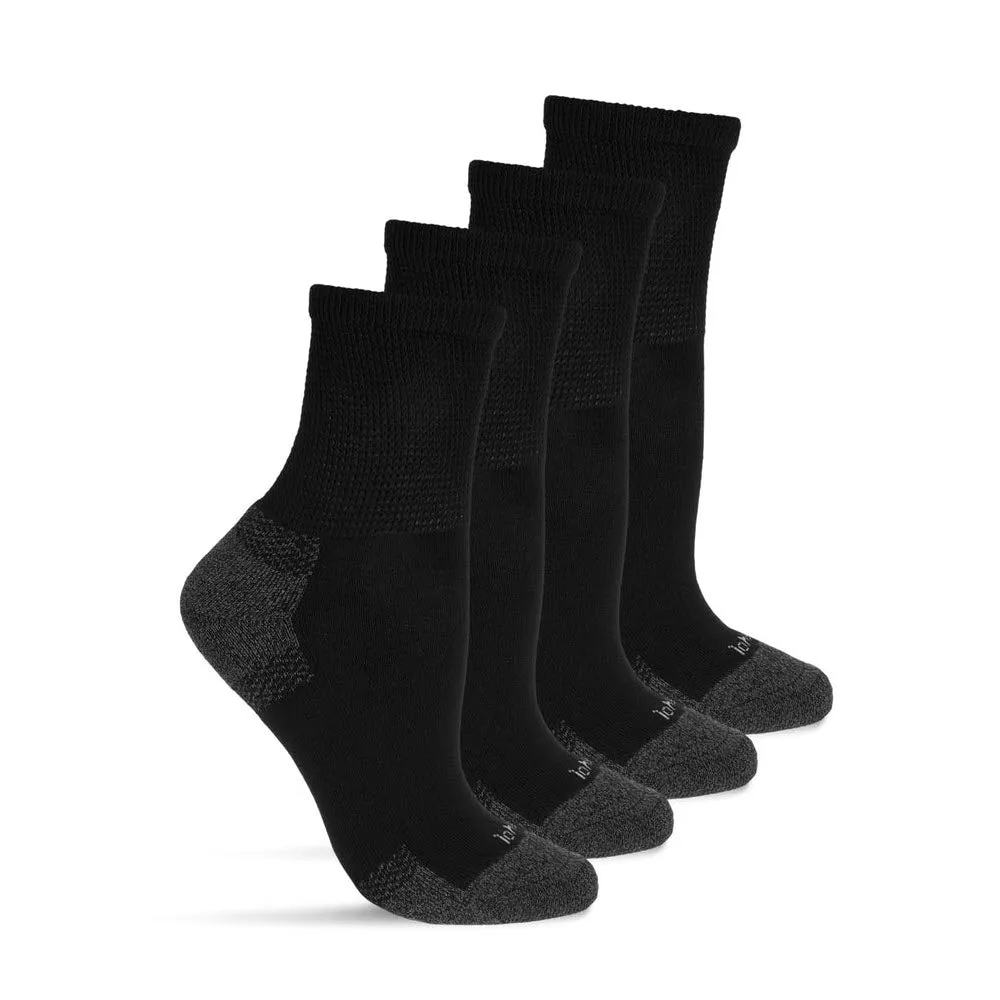 MEMOI 2 PACK DIABETIC QUARTER SOCKS BLACK