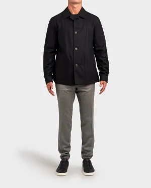 Midnight Blue Wool Chore Jacket