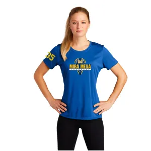 MIRA MESA GIRL'S LACROSSE WOMEN'S PERFORMANCE SHORT SLEEVE TEE - TEAM LOGO PRINT