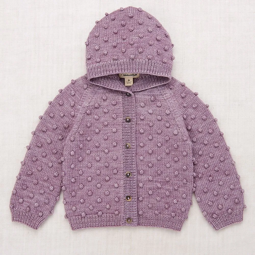 Misha & Puff Hooded Popcorn Cardigan P