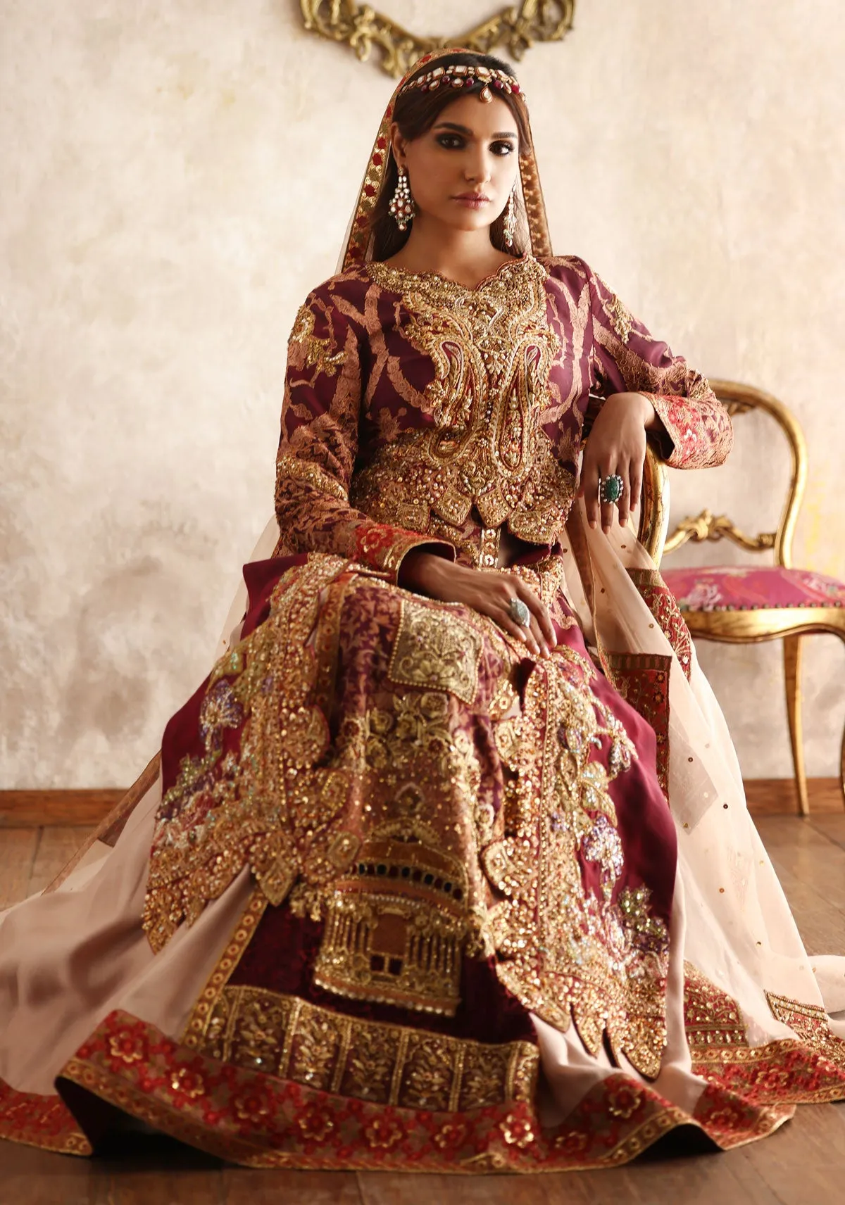 Mughal Opulence Inspired Silk Outfit