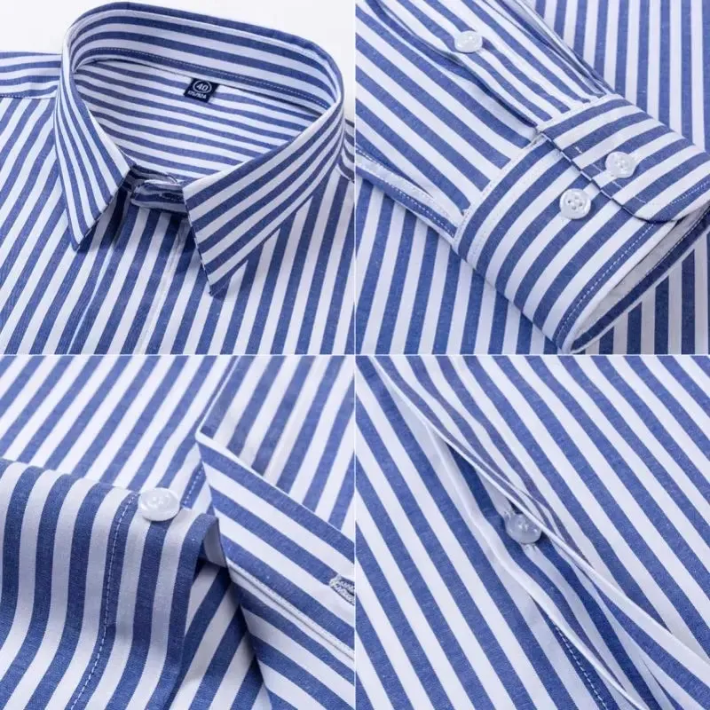 New Quality Concealed Button Men Shirt Long Sleeves Dress Shirts For Men