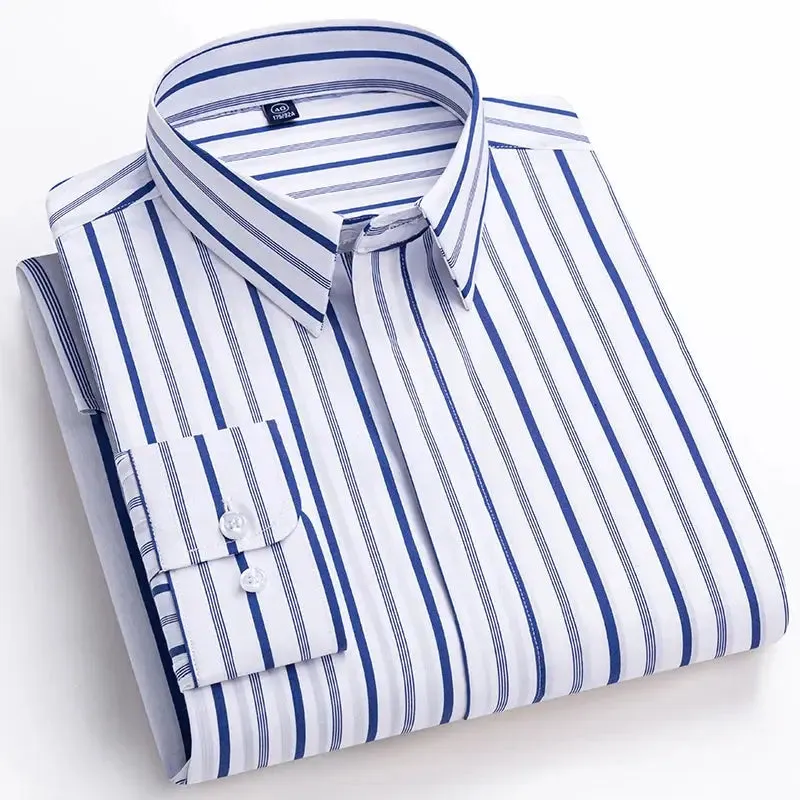 New Quality Concealed Button Men Shirt Long Sleeves Dress Shirts For Men