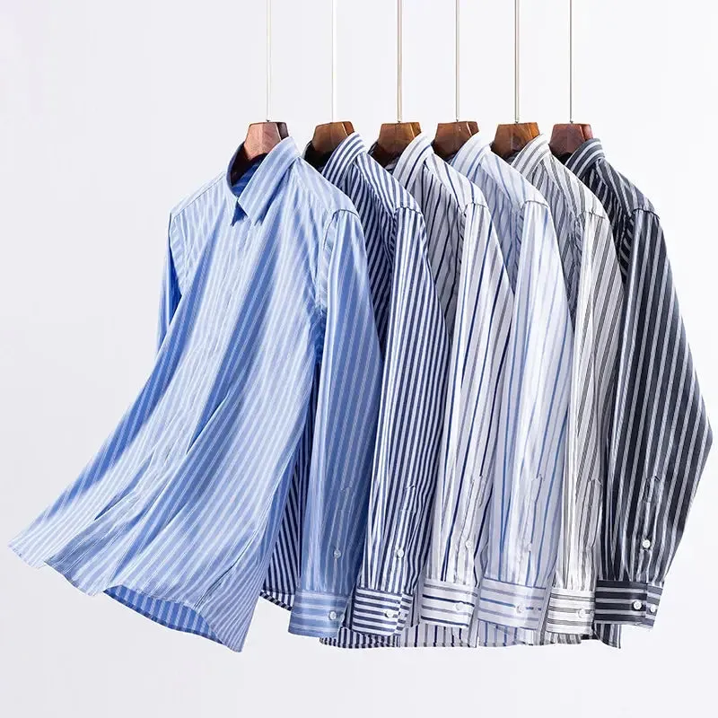 New Quality Concealed Button Men Shirt Long Sleeves Dress Shirts For Men