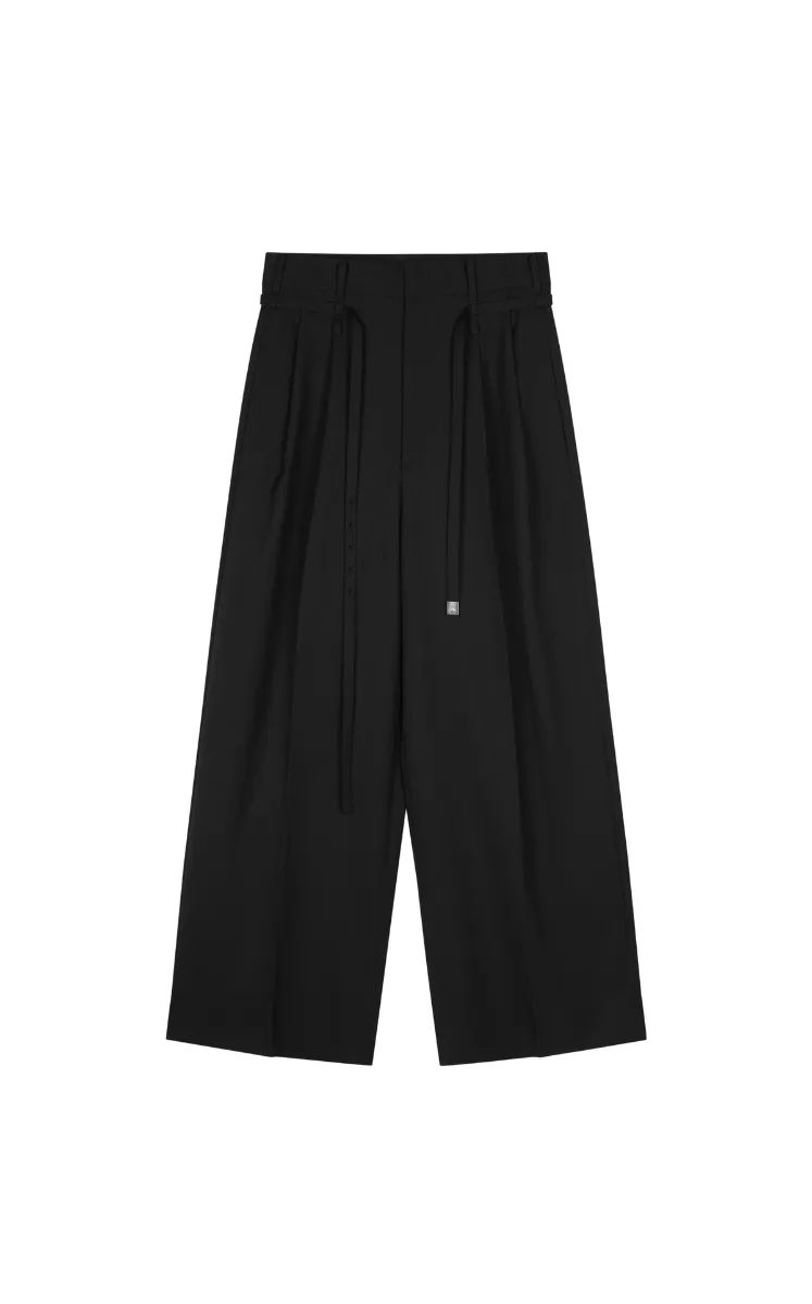 Pants / JNBY Bound Edge Mixed Fabric Ultra-Long Pants