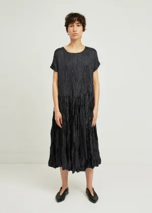 Pasha Silk Crinkle Pleated Dress
