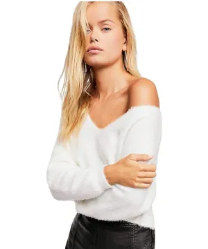 Princess V-Neck Sweater, White