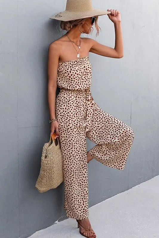Printed Tube Top Jumpsuit (Final Sale)