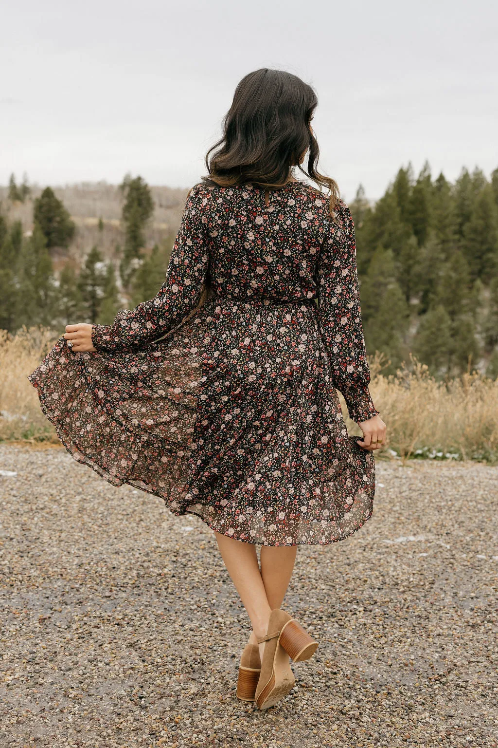Promises Dress-Black Multi