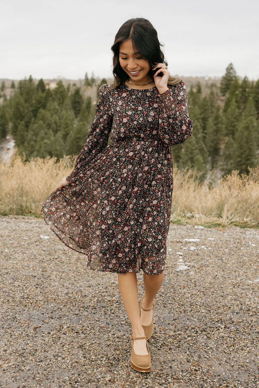 Promises Dress-Black Multi