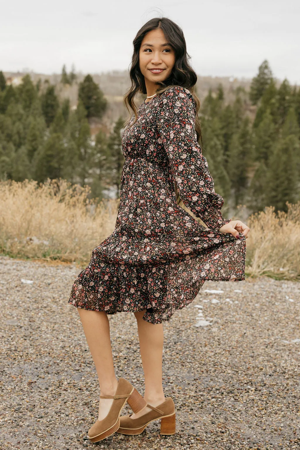 Promises Dress-Black Multi