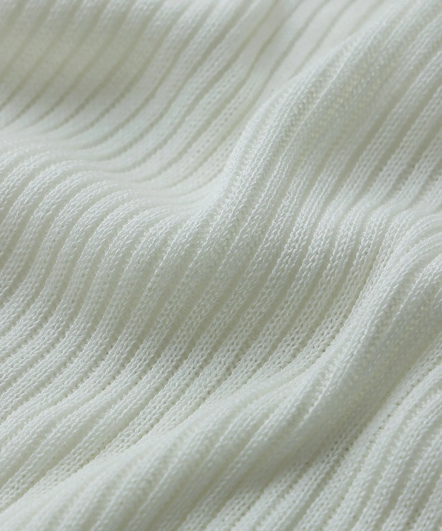 Sheer sleeve bicolor rib tops