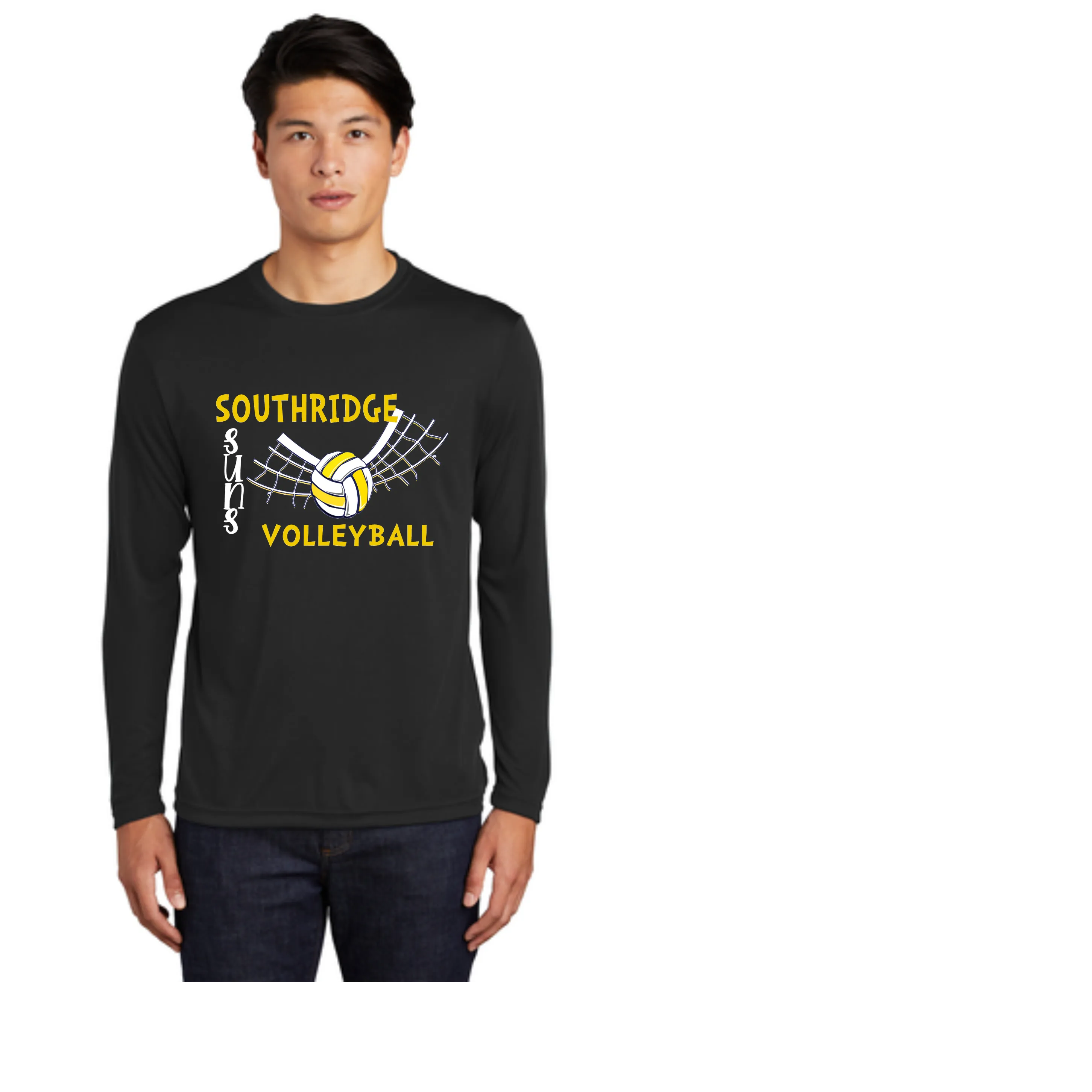 SHS volleyball long sleeve dri fit -black
