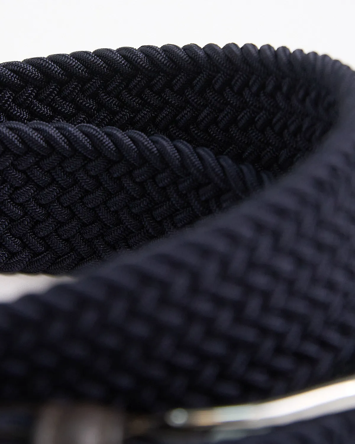 Signature Braided Stretch Navy Cotton Belt
