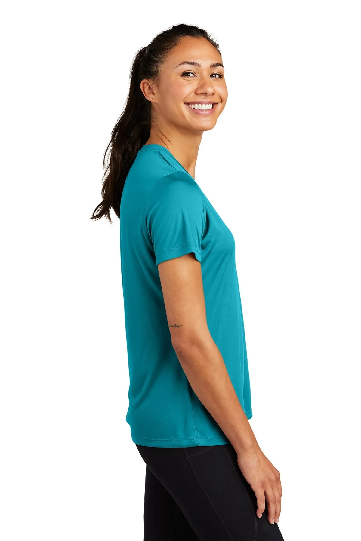 Sport-Tek Ladies PosiCharge Branded Competitor Tee's, Tropic Blue