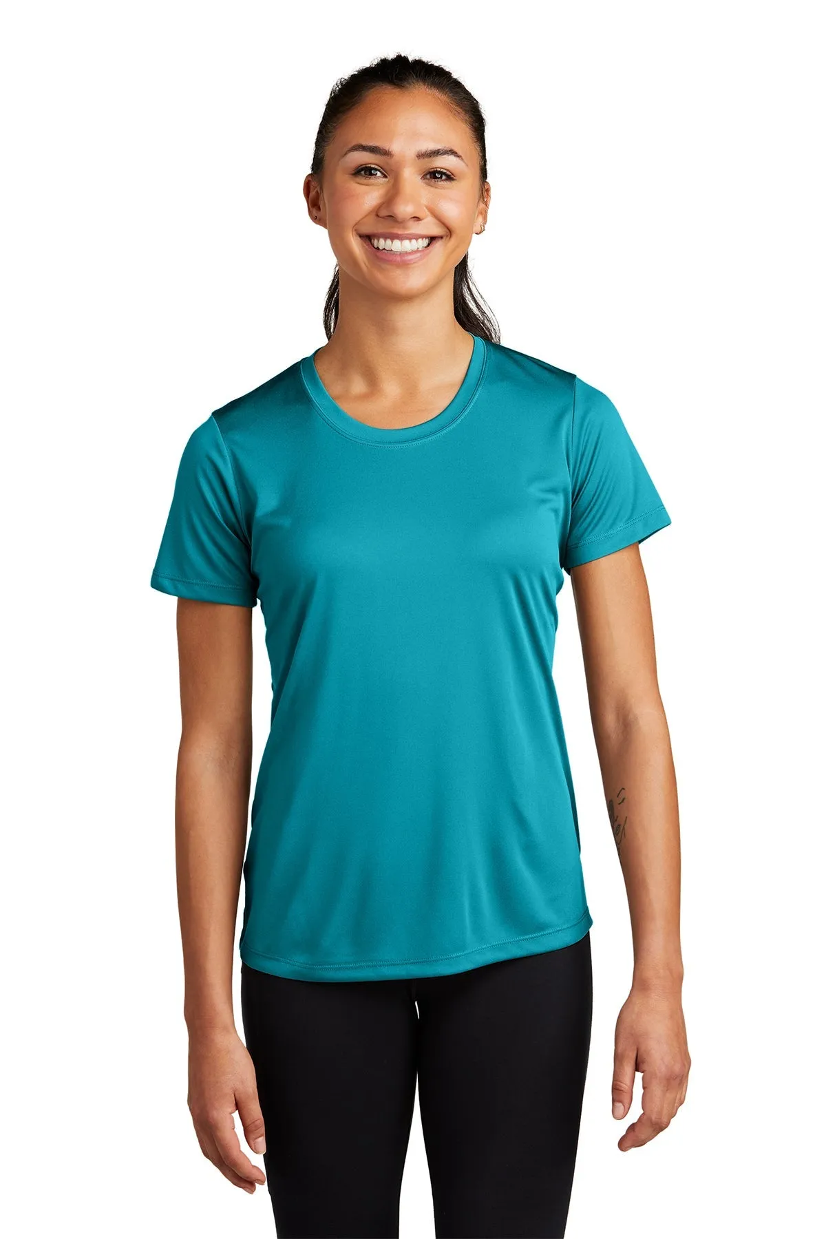 Sport-Tek Ladies PosiCharge Branded Competitor Tee's, Tropic Blue