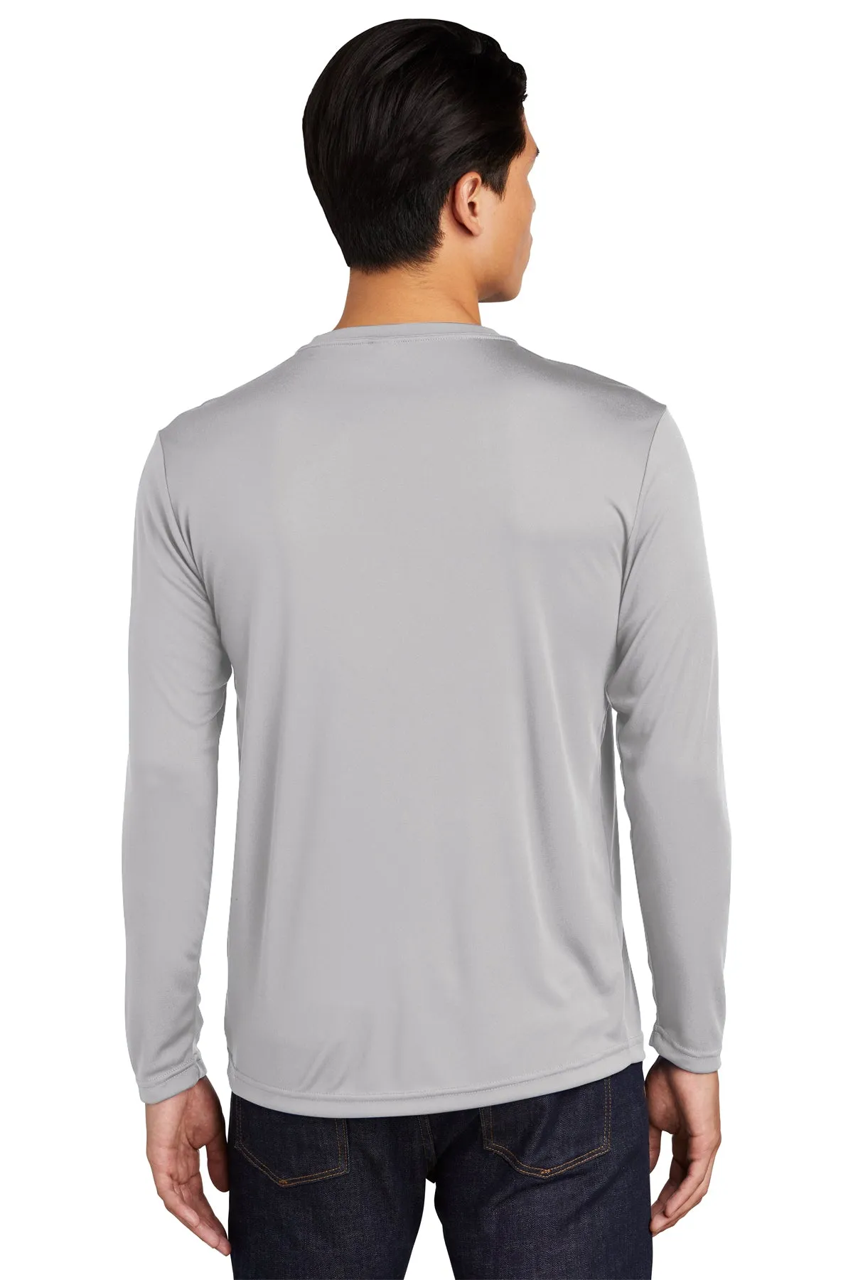 Sport-Tek Long Sleeve PosiCharge Customized Competitor Tee's, Silver