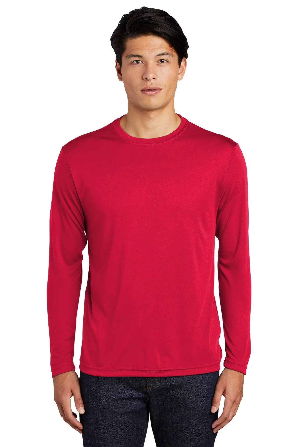 Sport-Tek Tall Long Sleeve PosiCharge Customized Competitor Tee's, True Red