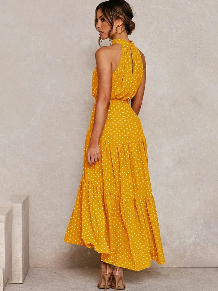 Summer Long Polka Dot Casual Dresses