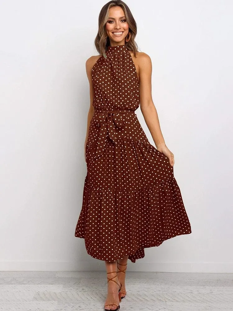 Summer Long Polka Dot Casual Dresses