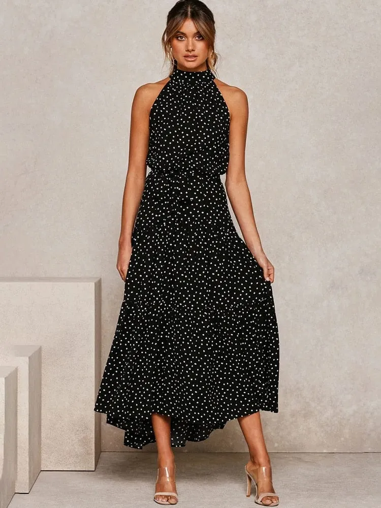 Summer Long Polka Dot Casual Dresses