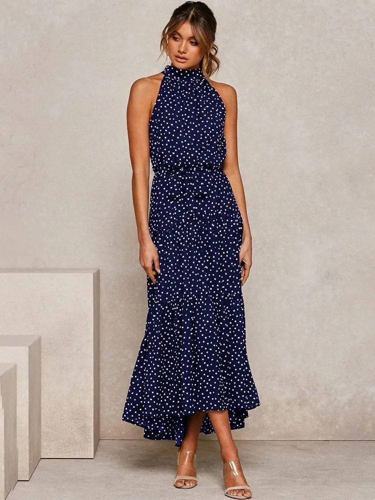 Summer Long Polka Dot Casual Dresses