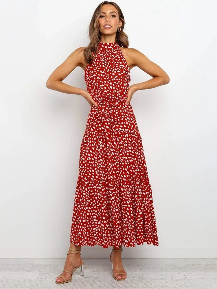 Summer Long Polka Dot Casual Dresses