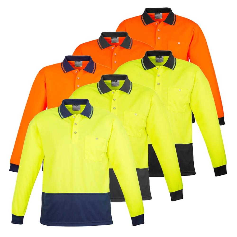 Syzmik ZH232 Unisex Hi Vis Basic Long Sleeve Polo