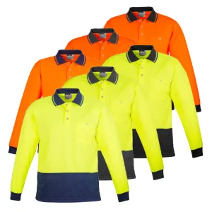 Syzmik ZH232 Unisex Hi Vis Basic Long Sleeve Polo