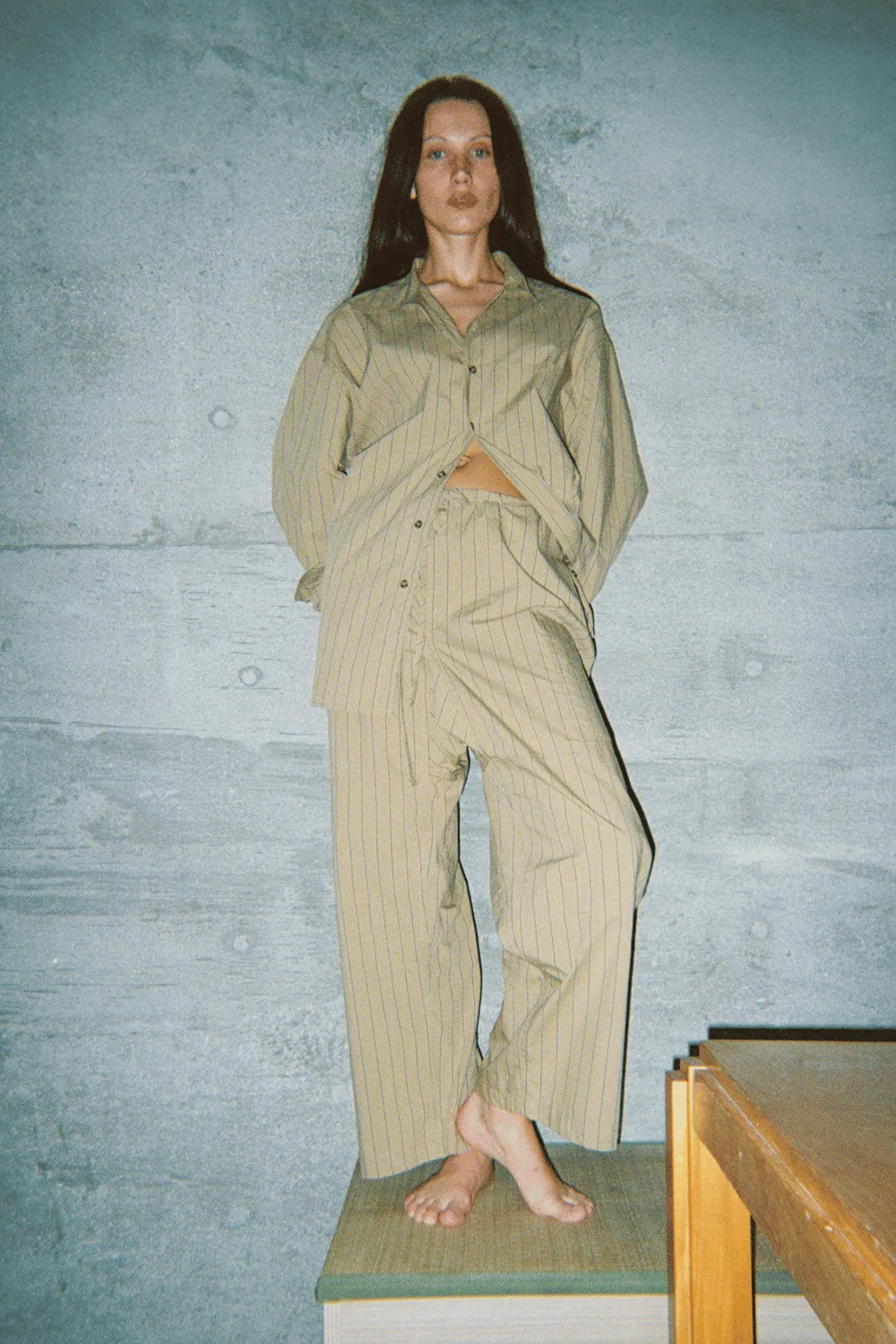 The Lou Pant | Camel Stripe