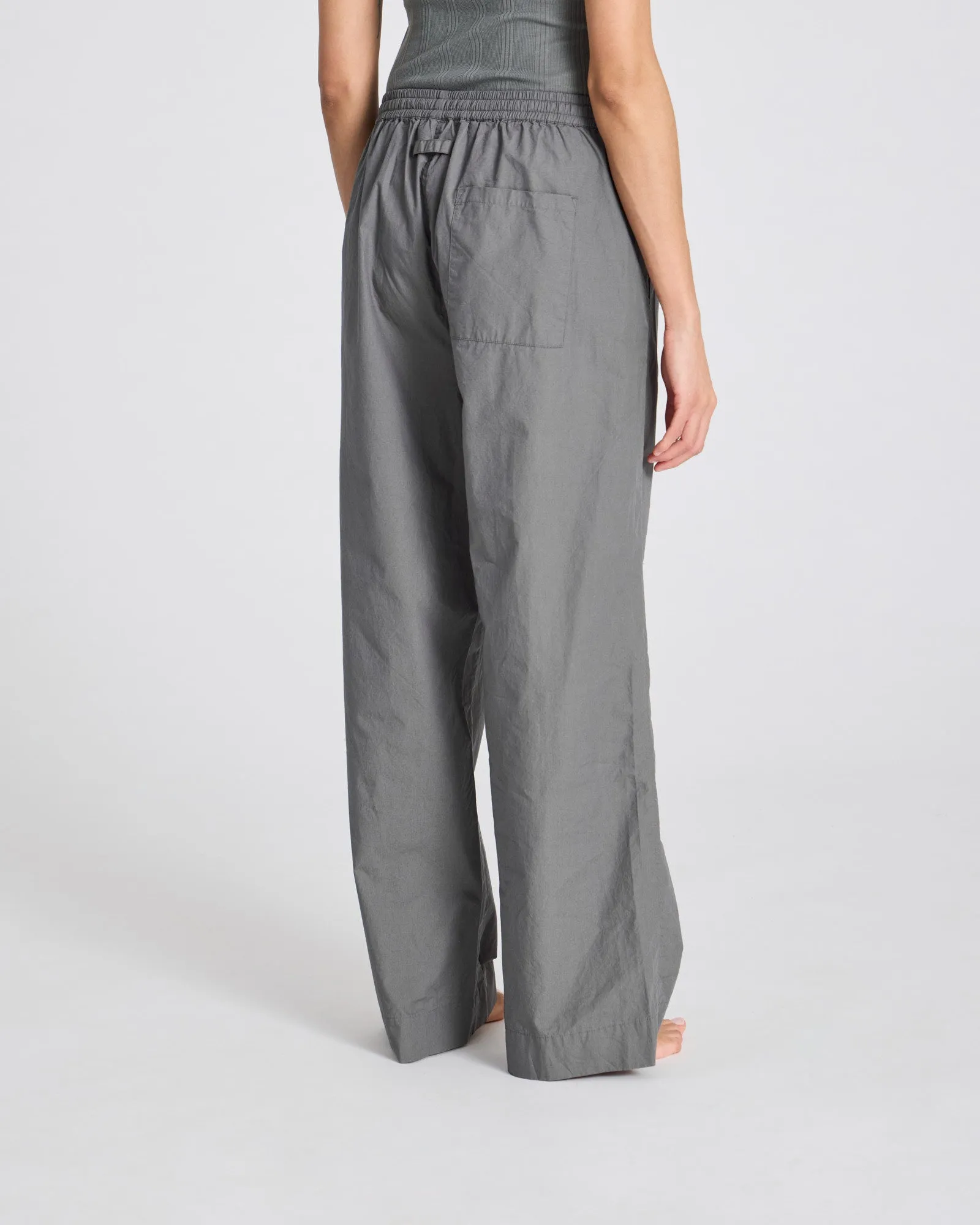 Thilde Pant Poplin GOTS 243975 - Metal Grey