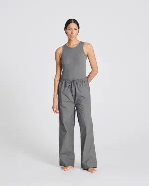 Thilde Pant Poplin GOTS 243975 - Metal Grey